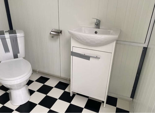 CONTENEDOR SANITARIO 4x2M WC DOBLE CON DUCHAS