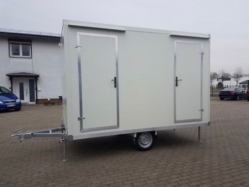 REMOLQUE SANITARIO CON INODORO DOBLE 3,50x2M