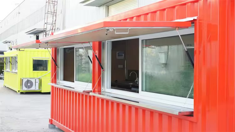 TIENDA DE CONTENEDOR DE 20 PIES PARA RESTAURANTE O CAFETERÍA