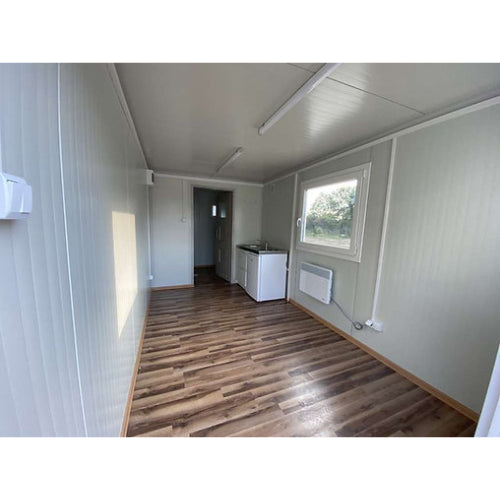 CONTENEDOR DE OFICINA 6,00 X 2,40 M CON INODORO DUCHA Y COCINA