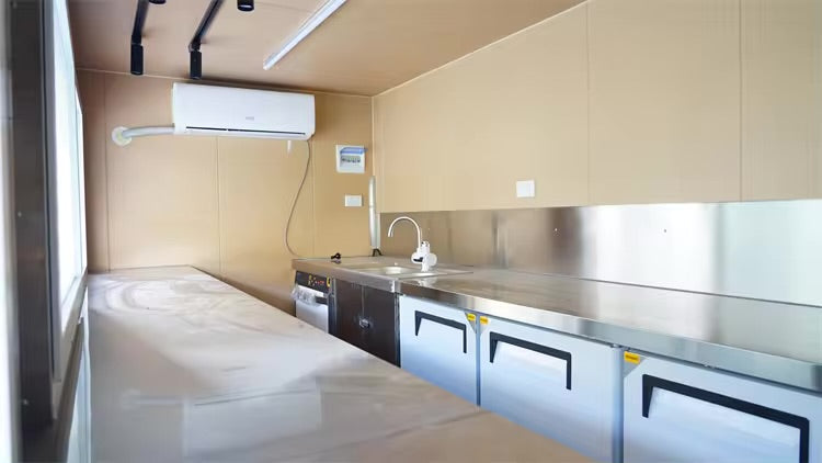 TIENDA DE CONTENEDOR DE 20 PIES PARA RESTAURANTE O CAFETERÍA
