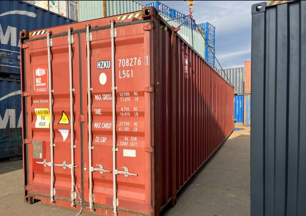 CONTENEDOR MARITIMO DE GRAN TAMANO DE 45 PIES DE ALTO CUBO USADO