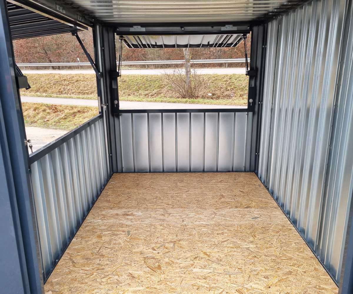 CONTENEDOR DE VENTA DE 4M CON 2 TRAMPILLAS DE VENTA